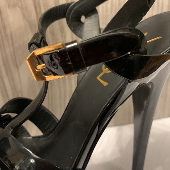 YSL Tribute Patent Leather Platform Sandal - Picture 9 of 11